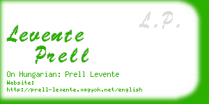 levente prell business card